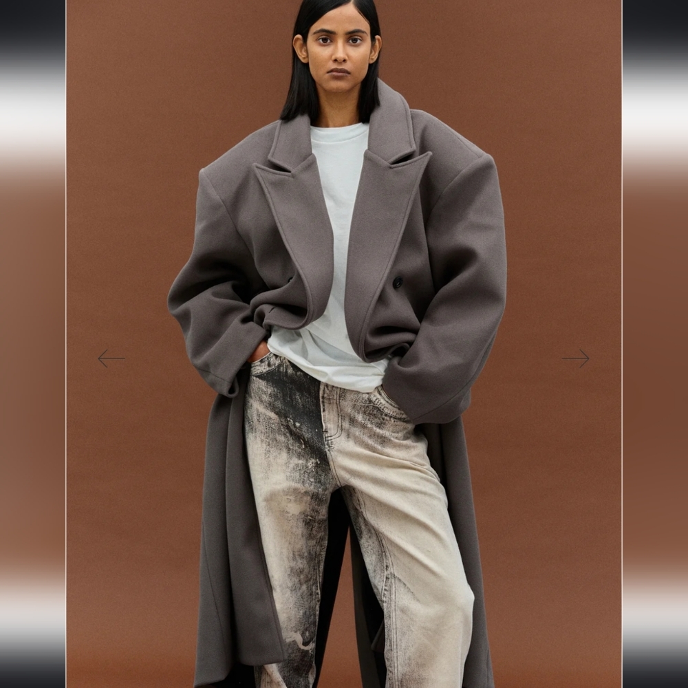 Source Unknown Wallis Oversized Grandpa Coat